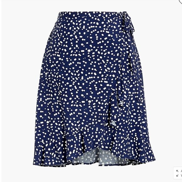 J. CREW Faux-Wrap Mini Skirt - Picture 2 of 8